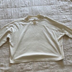 Parade waffle knit long sleeve top size small